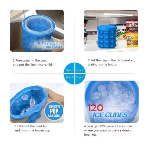 Large 2 in 1 Silicone Ice Bucket - Image 3